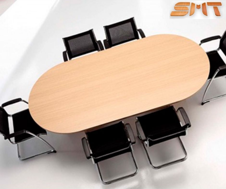 muebles recepción mesas mostradores Mesas de reuniones tipo ovalada estructura metálica 