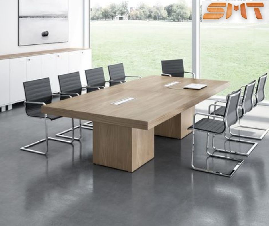 muebles recepción mesas mostradores Mesa de reuniones estructura en melamina moderno 